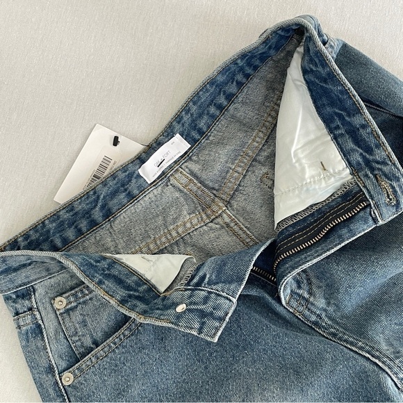 Oak + Fort distressed straight leg jeans - Picture 8 of 9